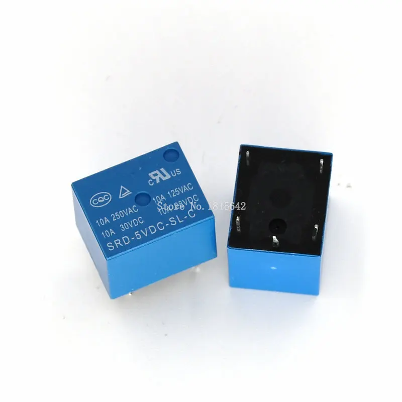 5 шт./лот SRD-05VDC-SL-C Pins 5V 10A DC Coil PCB Relay | Электронные компоненты и принадлежности