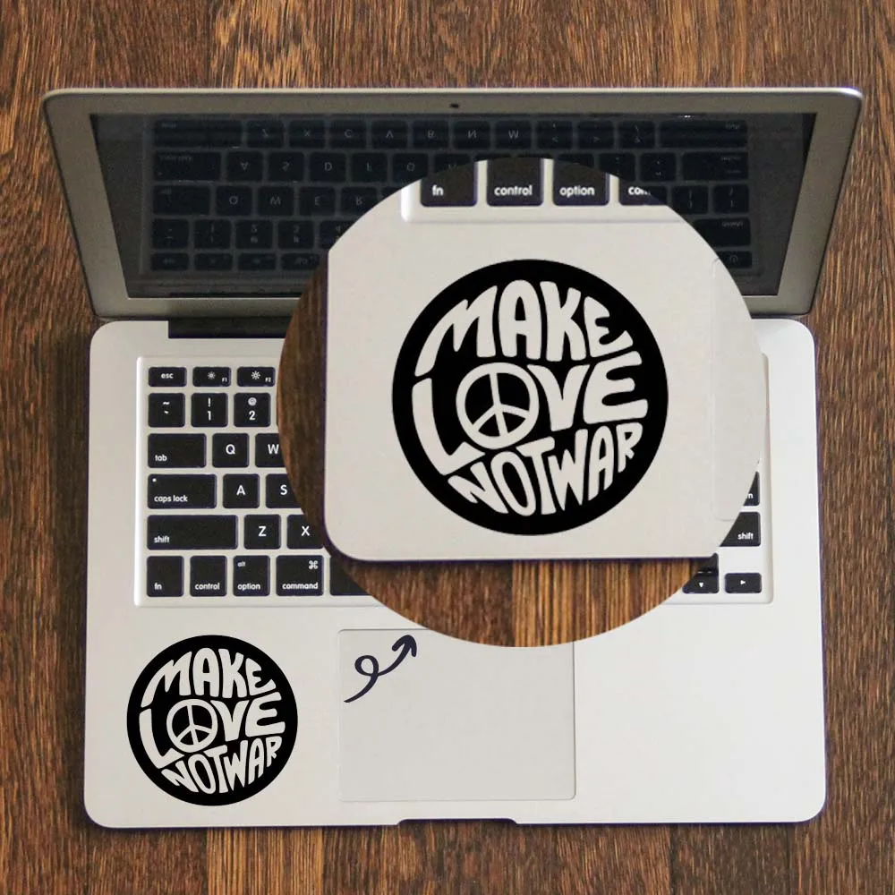 Наклейка для ноутбука Make Love Not War Humor наклейка Macbook Air Retina 11 12 13 14 15 дюймов HP Mac Book