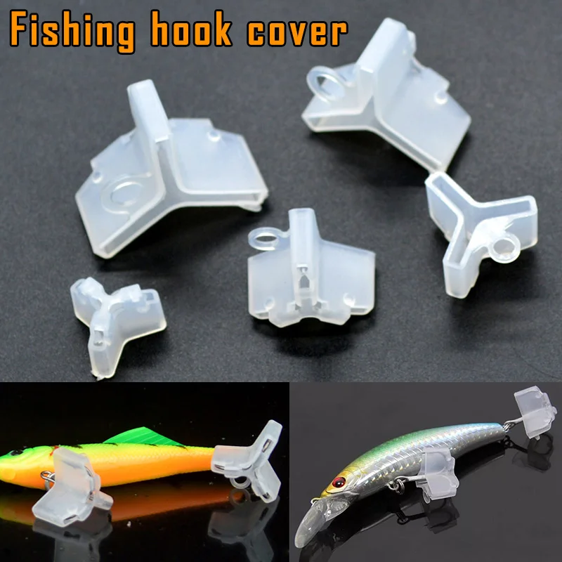 50pcs/set Fishing Hook Protection Case Three Anchor Fishhooks Protector Artificial Bait Fake Lure Hooks Cover