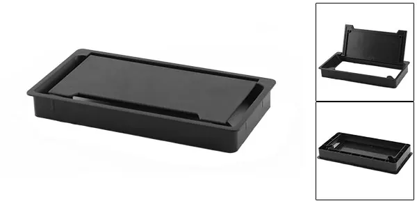 office plastic rectangular pc computer desk cable grommets wire hole