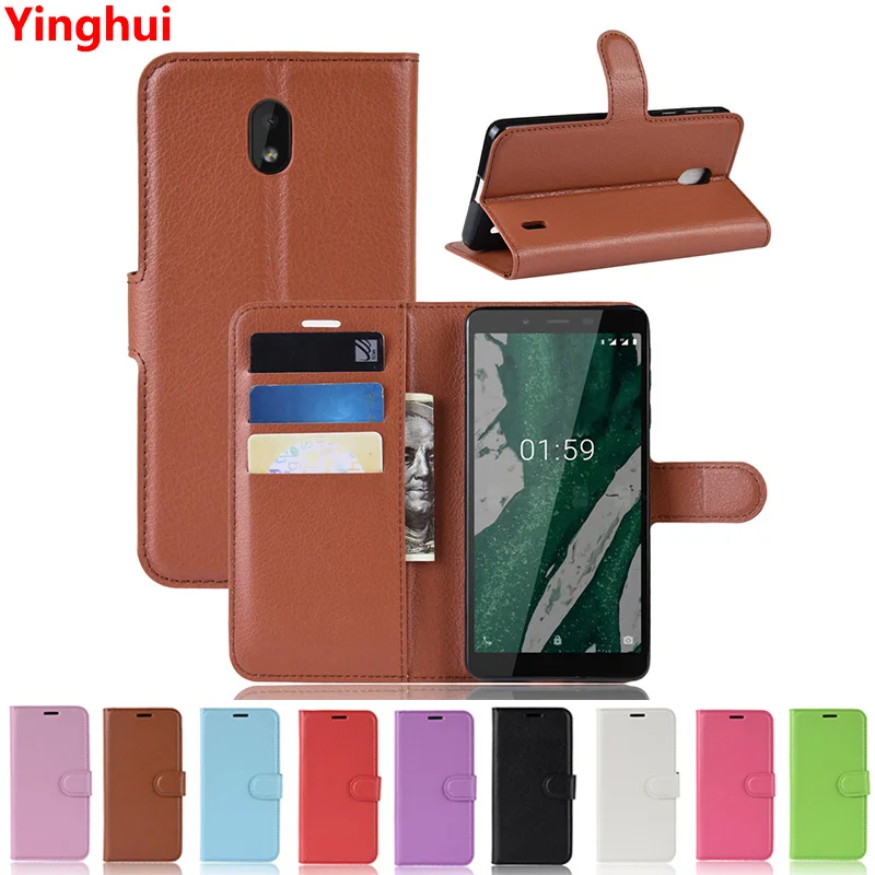 

Case For Nokia 1 Plus Flip Wallet Leather Card Pocket Stand Case for Nokia 1 Plus Book Style Full Protective Phone Case Cover