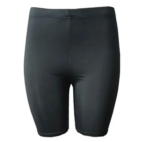 Женские спортивные шорты для девушек, для бега, спортзала, фитнеса, короткие штаны, для тренировок, повседневные, до колена, для бега, обтягивающие леггинсы - Цвет: Черный