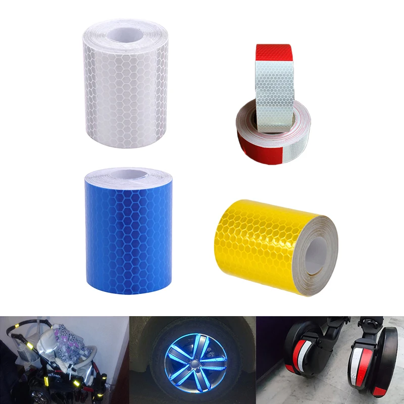 

5cm x 100cm Safety Reflective Strip Film Sticker Decoration Car Automobiles Motorcycle Pram Reflector Warning Tape Car Styling