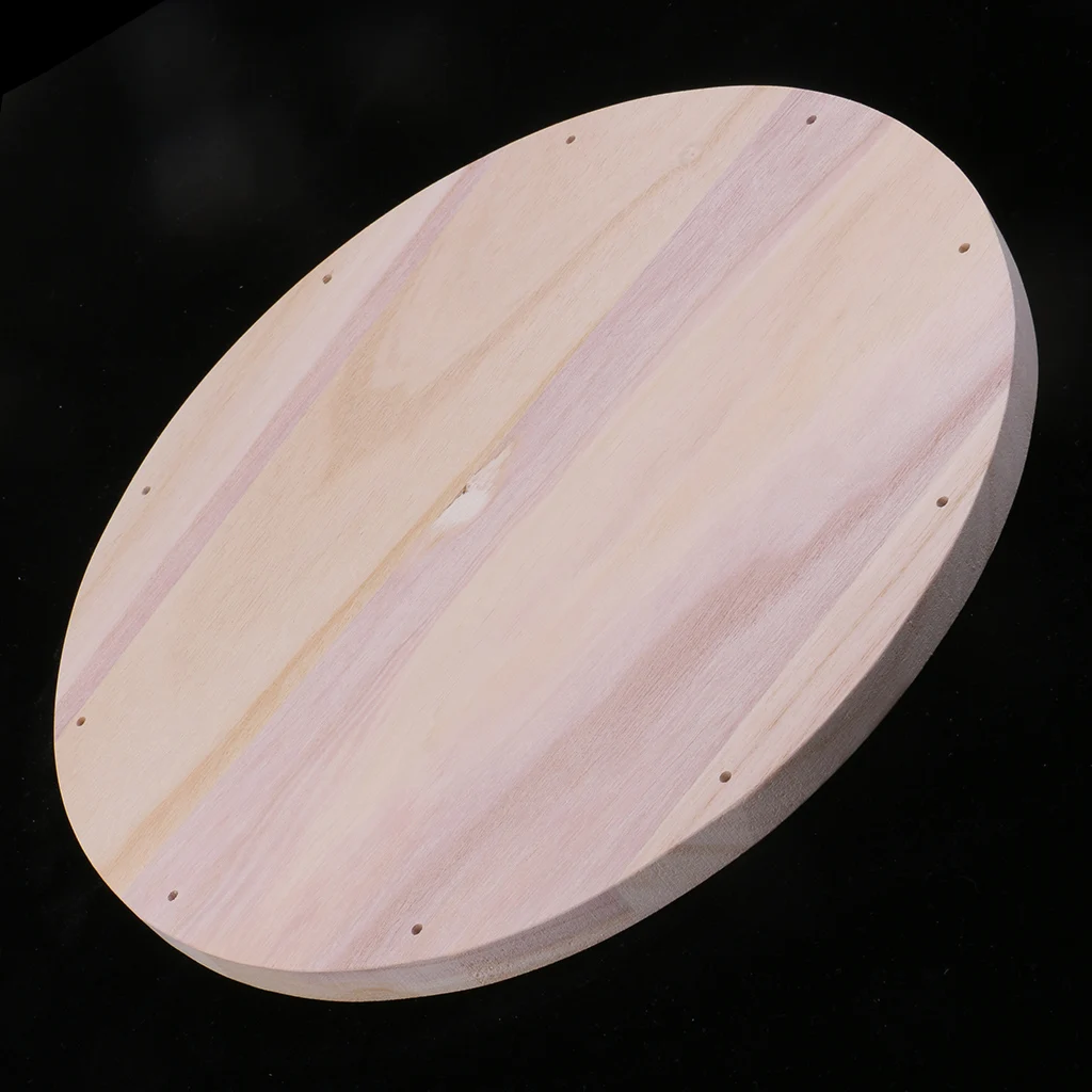 30cm Large Drilled Natural Round Wood Cutouts Circles DIY Crafts Decorations