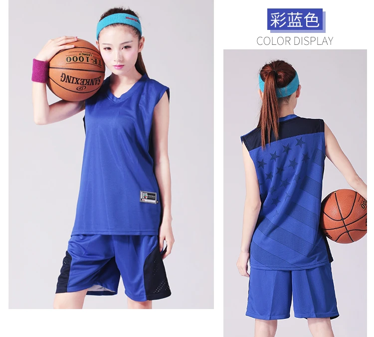 16 цветов, высокое качество, женский баскетбольный набор, Униформа, женские костюмы, дышащие женские студенческие баскетбольные спортивные тренировочные костюмы