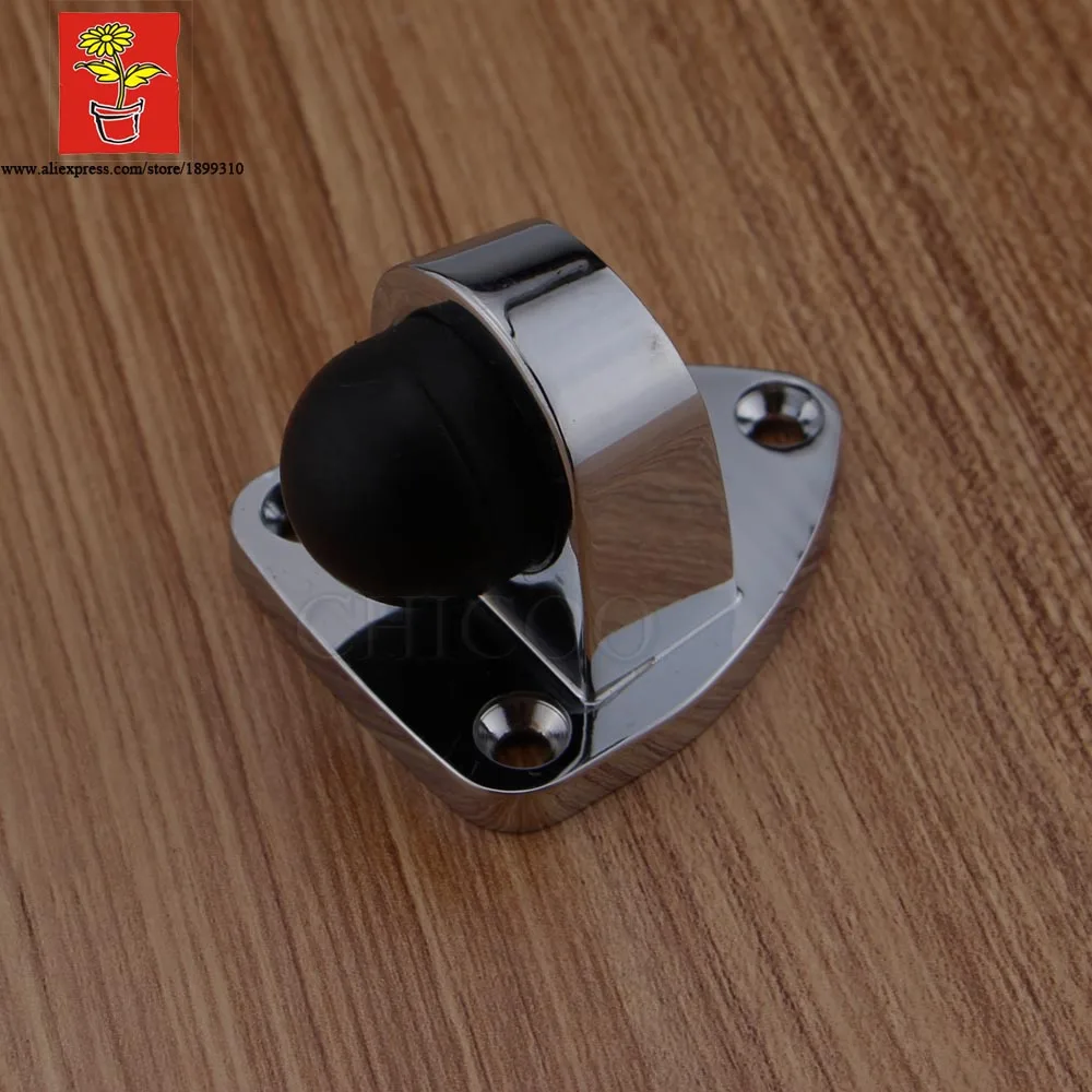 Wholesale 10PCS Zinc alloy Triangular Base polish chrome door stop
