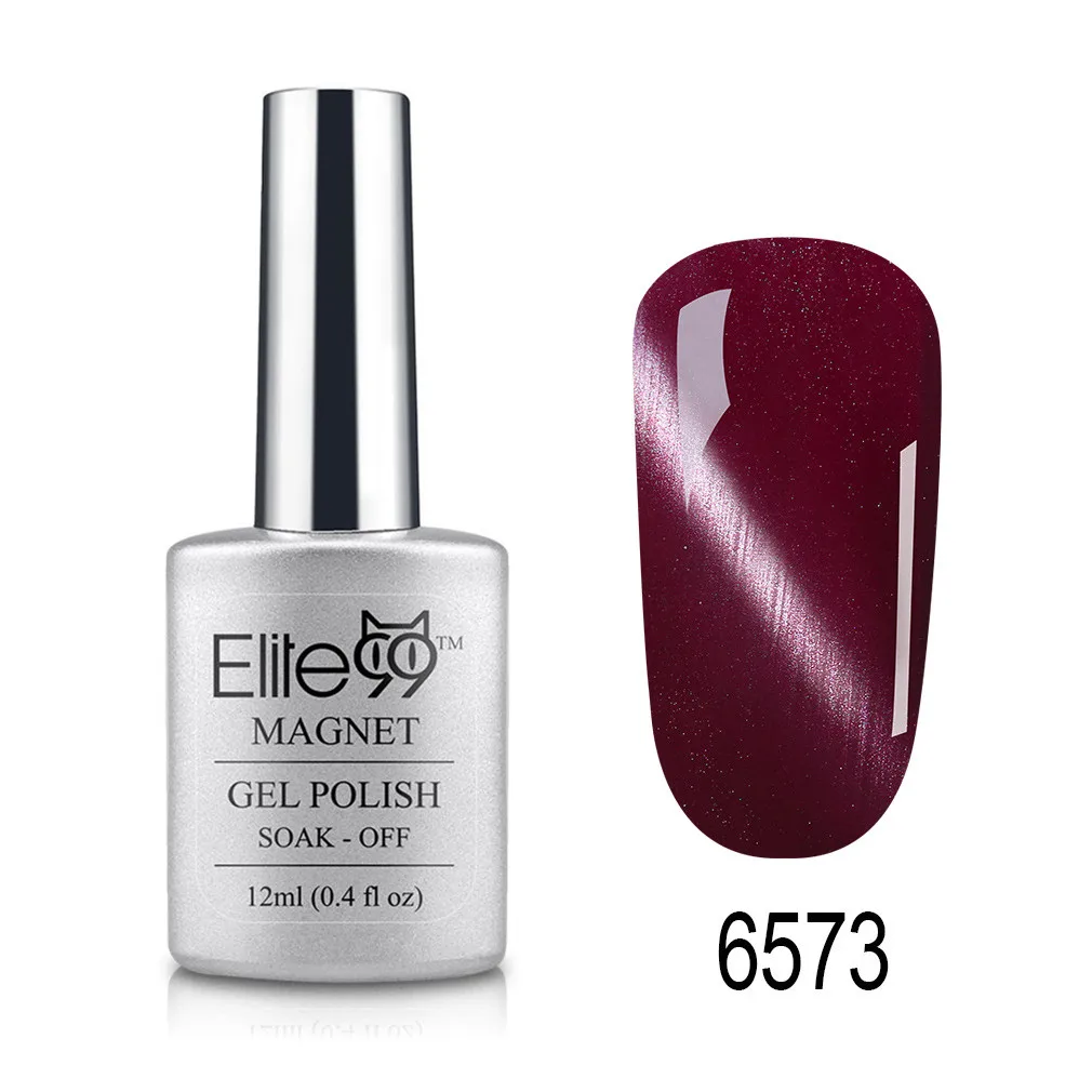 Elite99 12ml Cat Eye Gel Nail Polish Soak Off Magnetic UV Gel Varnish Nail Art Manicure Gel Semi Permanent 3D Effect Gel Lacquer - Цвет: 6573