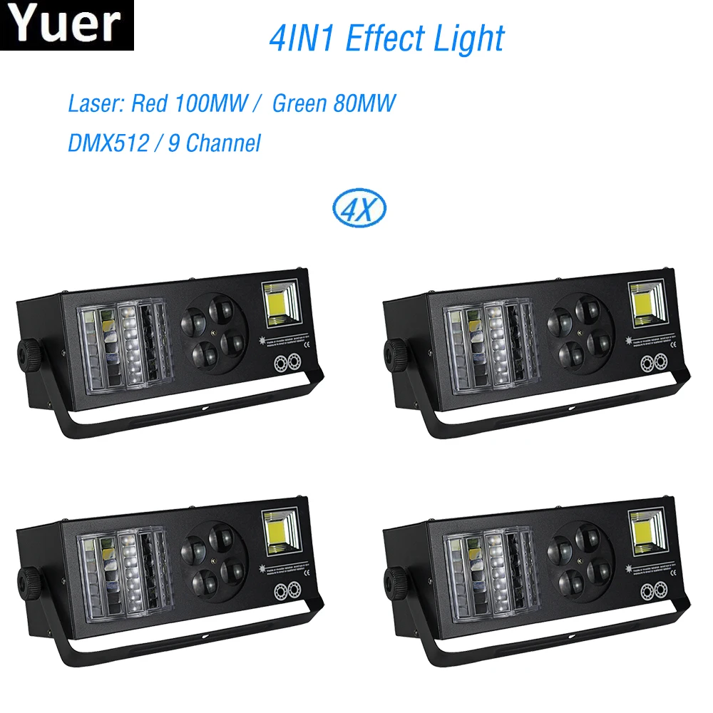 

4Pcs/Lot DMX-512 LED Stage Light Lamp Disco Laser Lighting With Indoor Decoration For KTV Pub Party Club DMX Laser Lights