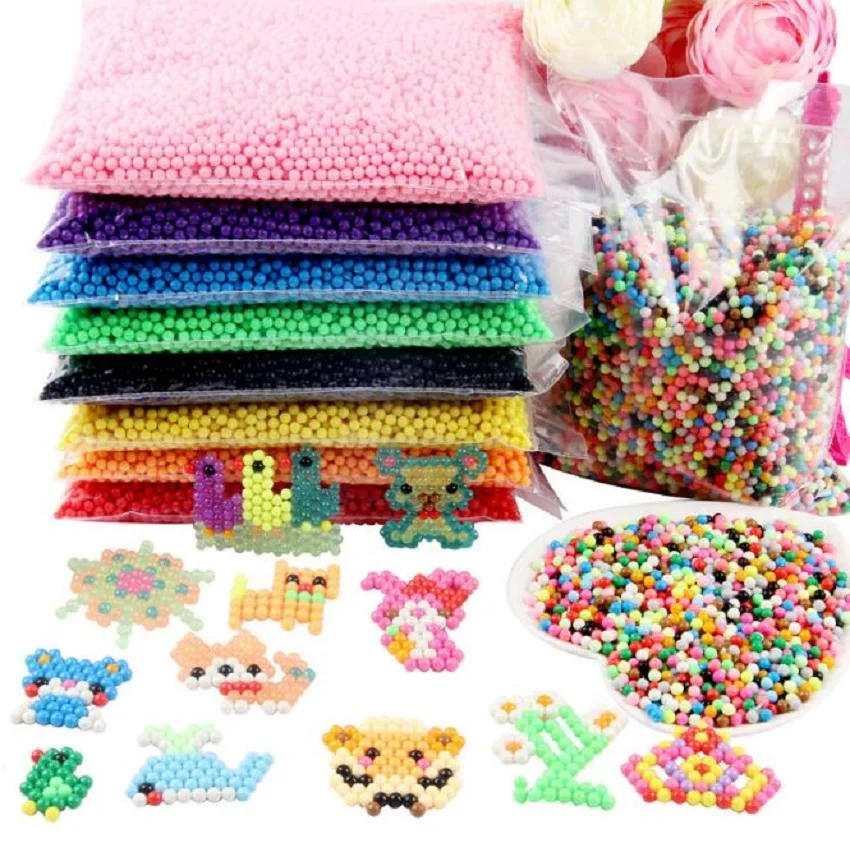 26 Color 100pcs/bag Aqua Water Beads DIY Puzzle Toys Perler Beads