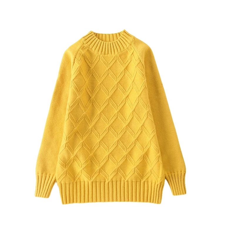 

Teen Girls Sweaters Autumn Winter Children's Sweater For Girls Of 12 14Years Old Warm Solid Color Sweater Knitted Pullover Cute
