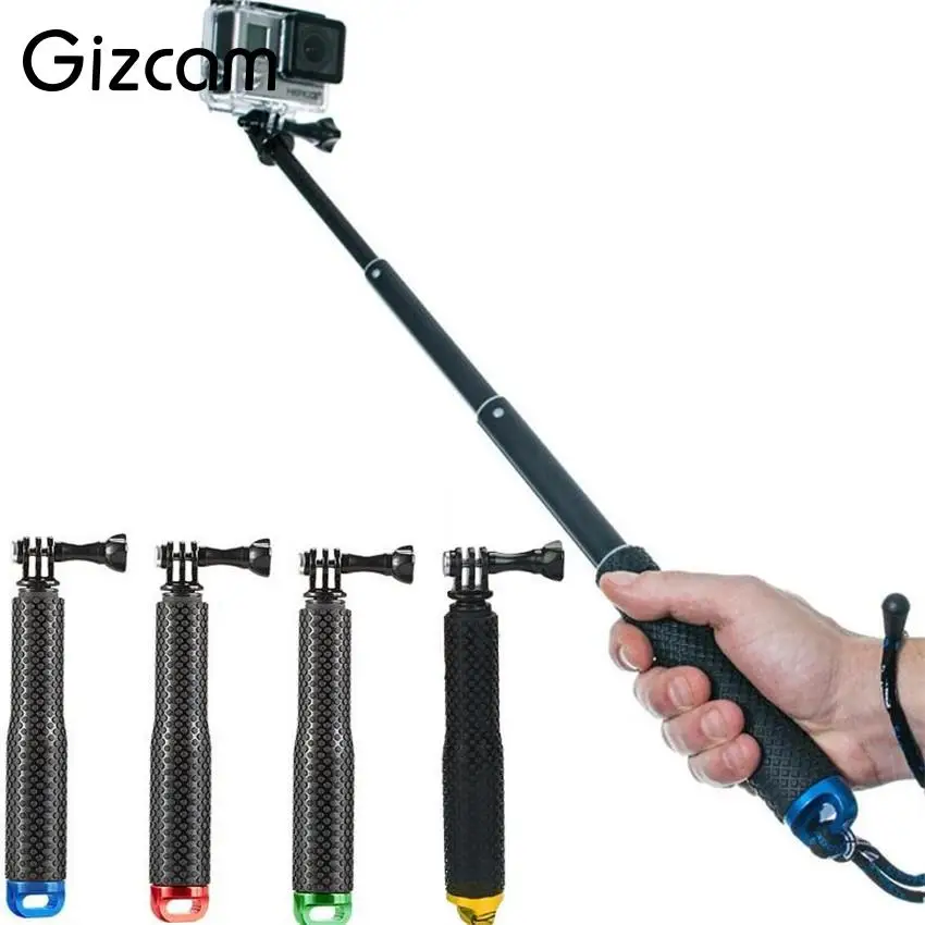 Gizcam Mini Hanheld Pole Selfie Stick Aluminum Extendable Monopod Stick