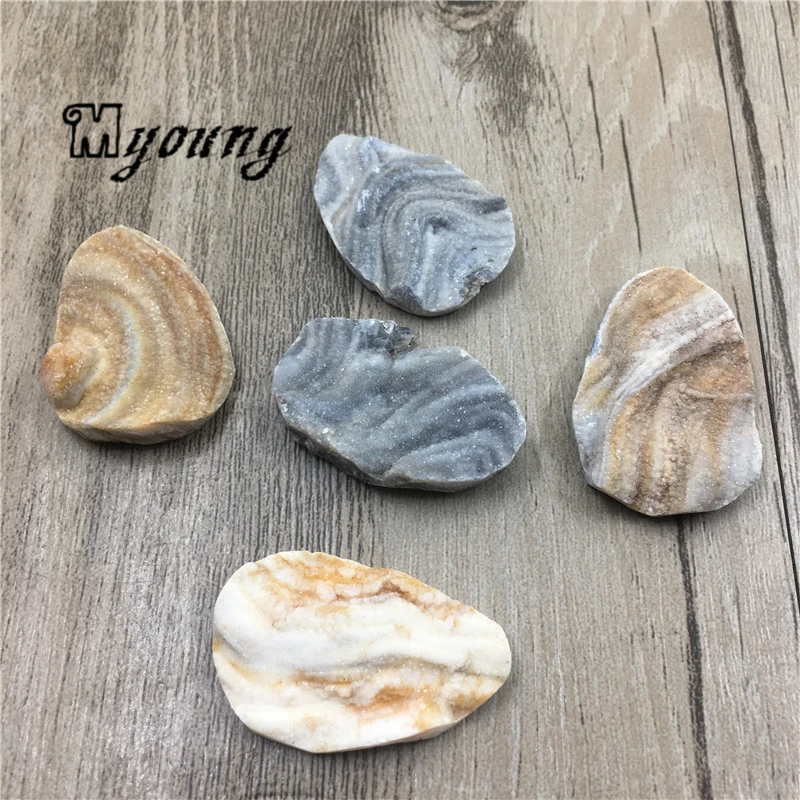

Freeform Sun Agates Druzy Slice Pendant Beads,Nature stone Raw Sun druse agat Charm For Jewelry Making My1838