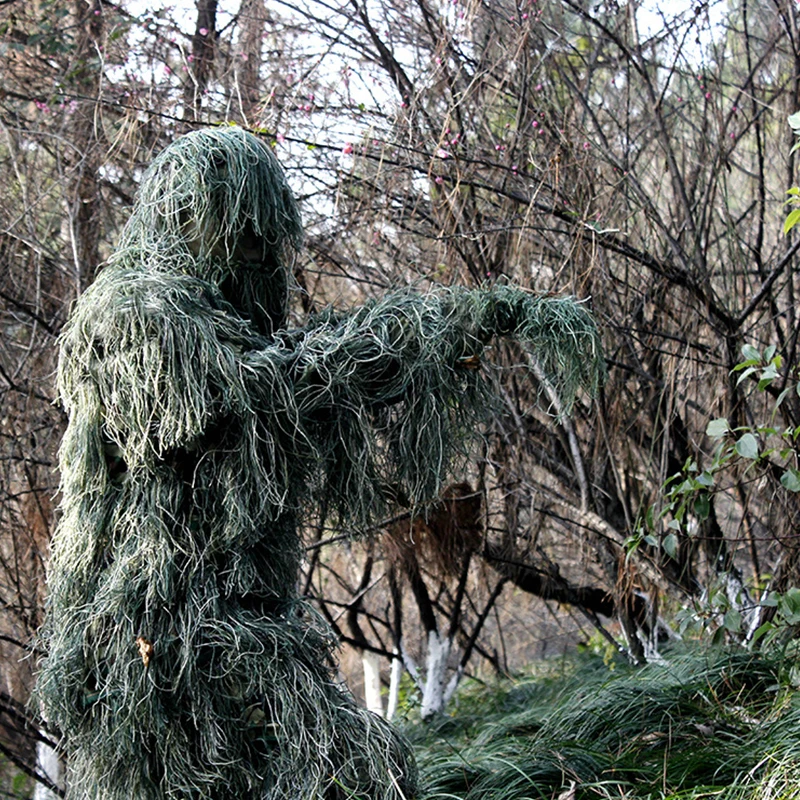 Tactical Camouflage Military Uniform Ghillie Clothes Secretive Hunting Aerial Suit Men US Army Military Combat Sniper Clothes Tactical Camouflage Military Uniform Ghillie Clothes Secretive Hunting Aerial Suit Men US Army Military Combat Sniper Clothes