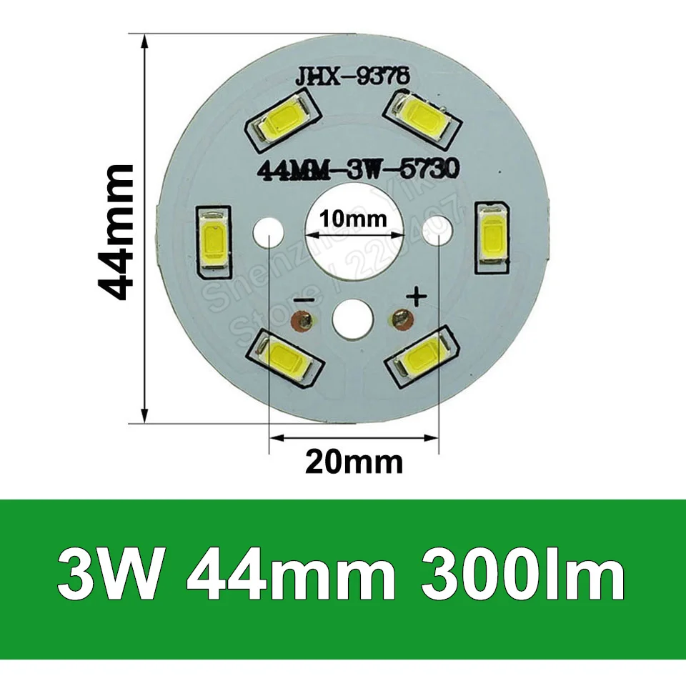 5 Вт 44 мм 550lm светодиодный PCB с smd5730 чипы instal светодиодный, алюминиевая пластина база для лампы светильник, потолочный светильник, светодиодный лампы - Испускаемый цвет: 3W 44mm