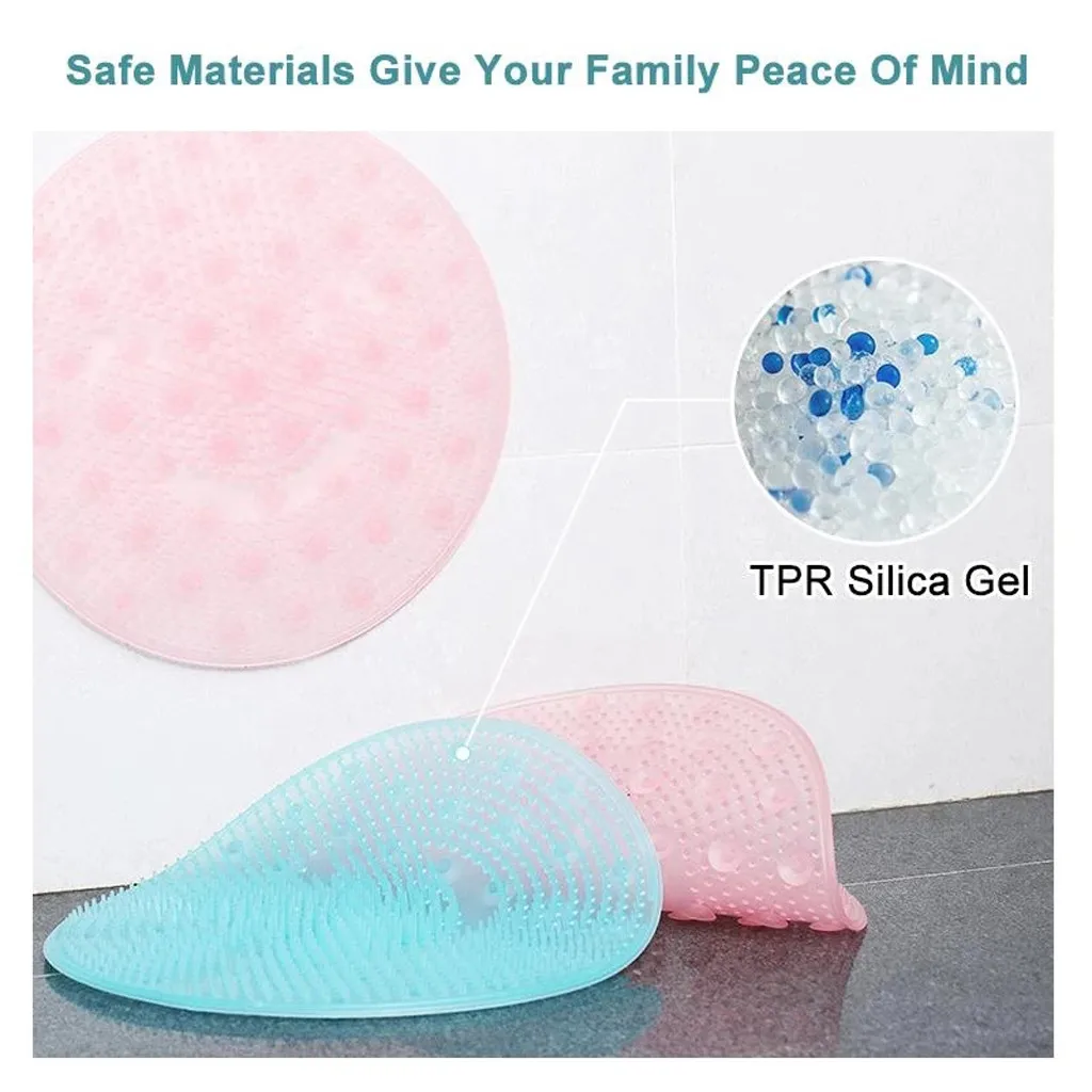 Non-Slip Massage Pad for Bathroom Strong Suction Cup Floor Shower Mat Safety Shower Plastic Massage Pad Bathroom Carpet Mat