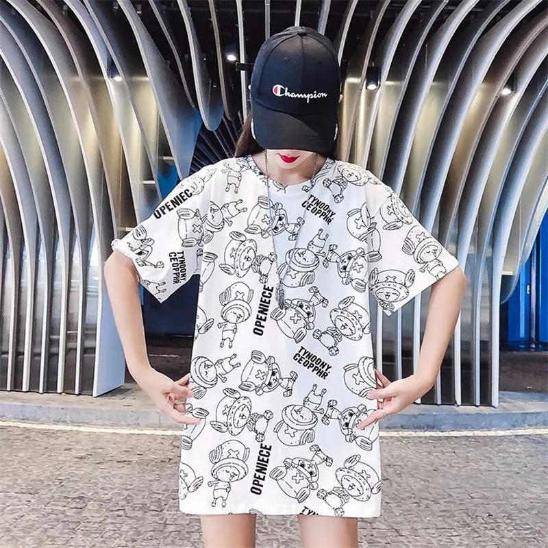 Футболка с героями мультфильмов женские свободные топы Harajuku футболка женские милые футболки с коротким рукавом летняя футболка хип хоп цельная футболка забавная