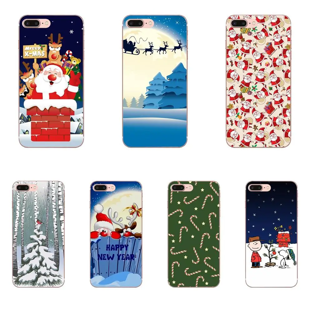 For Xiaomi Redmi Mi Note 7 8 9 SE Pro Lite Go Play Soft Luxury Santa Claus Christmas Cartoon Painted | Мобильные телефоны и