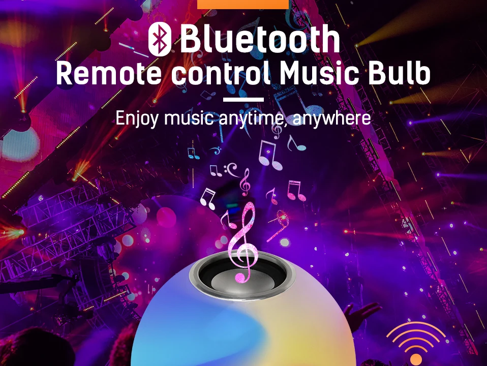 Светодиодный Bluetooth Динамик RGB+ белый круглый лампы мощностью 10 Вт 110 V-265 V Беспроводной дистанционного Управление Цвет изменение музыка светильник звук лампы