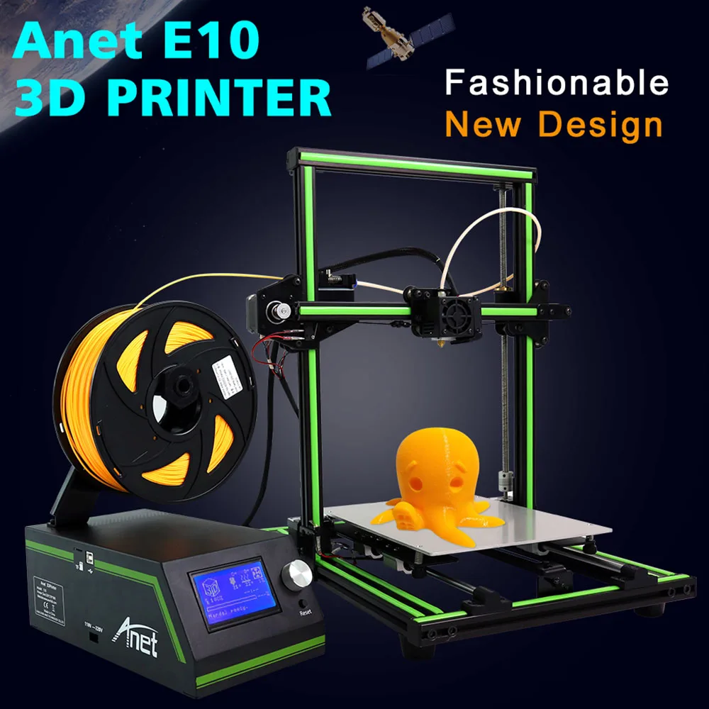 Anet E10 E12 3d принтер с 300*300*400 мм легко собрать большой размер Reprap Prusa i3 Impressora 3d принтер 10MPLA новое поступление