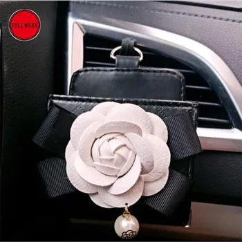

1pc Fashionable Car Air Vent Storage with Flower Glasses Cell Phone Organizer Holder Bag Box Case Accessory for Women Girl
