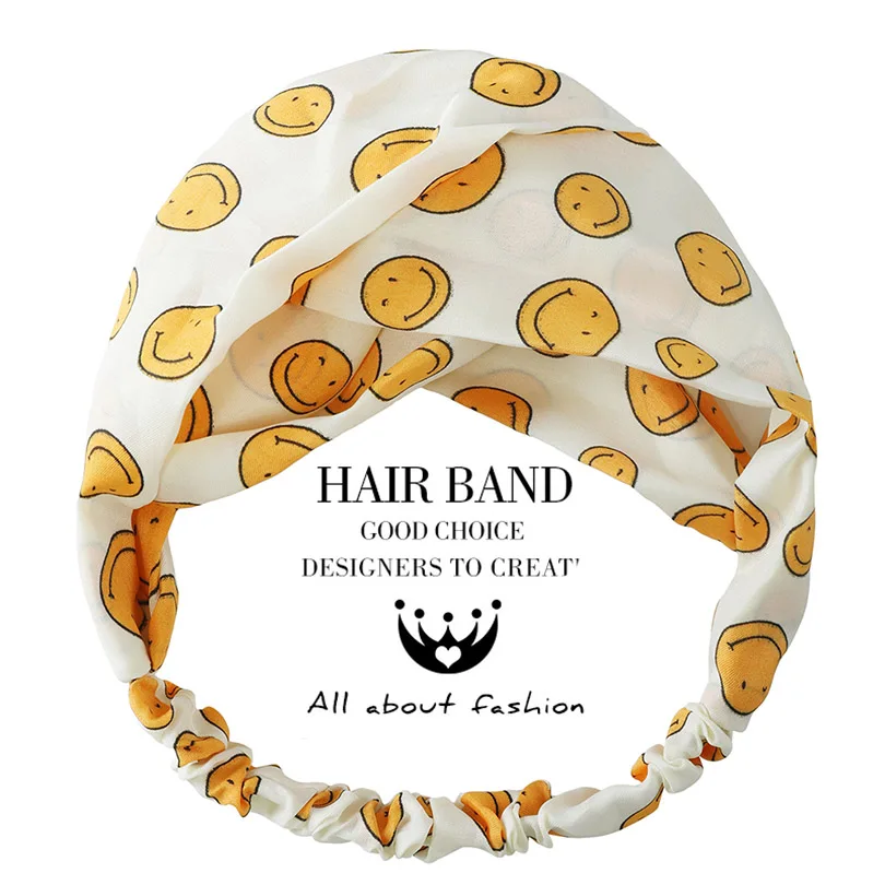 Haimeikang, осенняя Цветочная повязка на голову, женские аксессуары для волос, тюрбан, бант для волос, шарф для волос, банан, головная повязка, для морского отдыха, головной убор - Цвет: 31