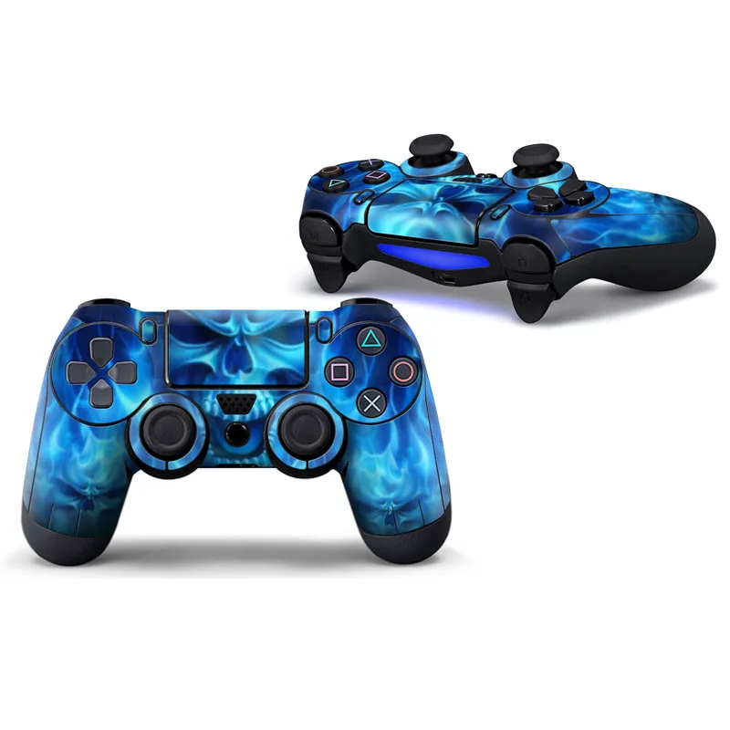 Синий череп Защитная крышка наклейка для PS4 контроллер кожи для Playstation 4 наклейка аксессуары