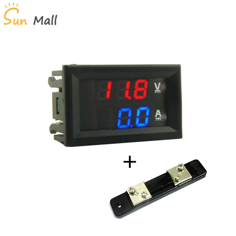 

DC100V 50A Red-Blue Mini 0.28inch LED Digital Voltmeter Ammeter Volt Ampere Meter Amperemeter Voltage Indicator Tester