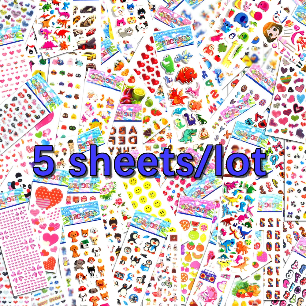 

5 Sheets Lot Scrapbooking Bubble Luggage Laptop Stickers Cute Emoji Toys Teacher Reward Kids Children Factory Direct Sales m5