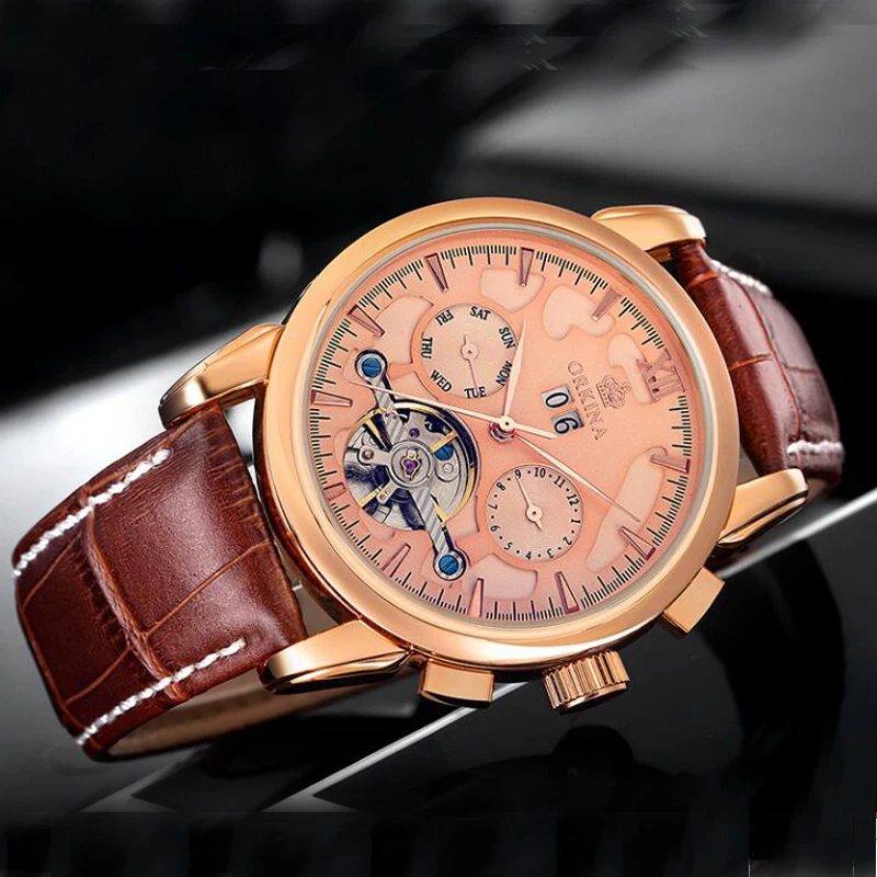 Мужские часы Montre Homme автоматические механические Лучшие Роскошные брендовые ORKINA
