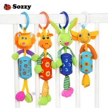 Sozzy Wind Chime Cute Animal Infant Baby Soft Crib Toy Stroller hanging Bell Rattle Mobiles for Baby Crib Newborns Children Gift
