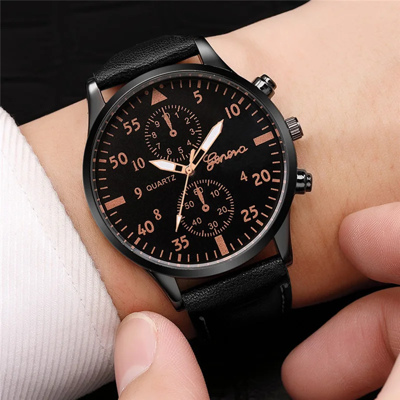Мужские часы ультра тонкие кожаные мужские часы Geneva, мужские наручные часы кварцевые часы, простой дизайн наручные часы relogio masculino reloj hombre