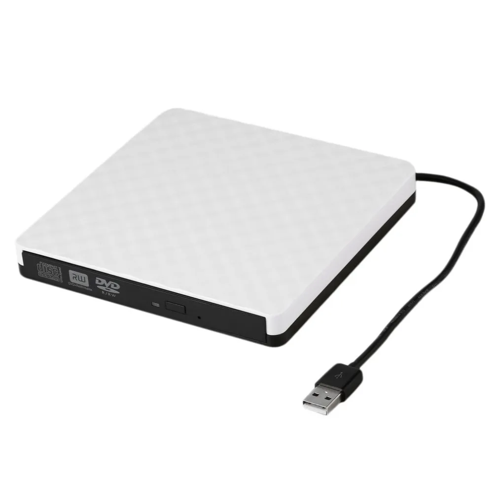 Внешний DVD rom Оптический привод USB 2,0 CD/DVD-rom CD-RW плеер горелка тонкий портативный ридер записывающее устройство для ноутбука