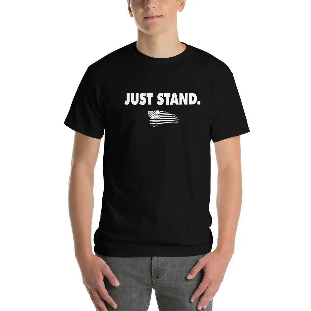 Футболка с надписью Just Stand anti Colin Kaepernick футболка принтом в подарок стиле хип-хоп