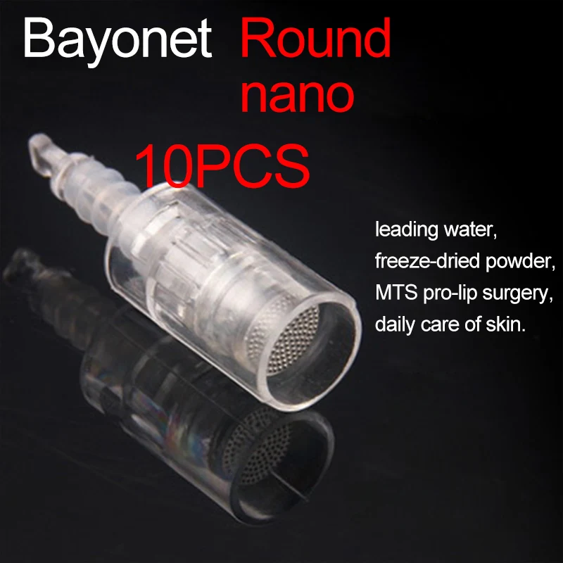 10pcs bayonet round 10 шт. байонетная Татуировка картридж вращающиеся иглы электрическая автоматическая микроигла ручка карандаш для бровей подводка для глаз макияж кожи татуировки нано-наконечники - Номер модели: 10pcs bayonet round