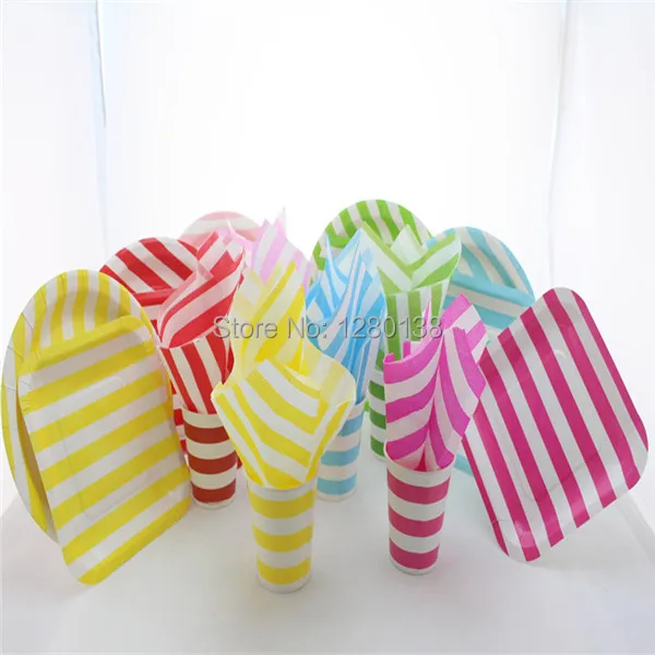 Disposable Paper Tableware Set Striped Cups Square Round Disposable Paper Tableware Set Striped Cups Square Round Plates Wedding Party Supplies Napkins In Event From Home Garden On
