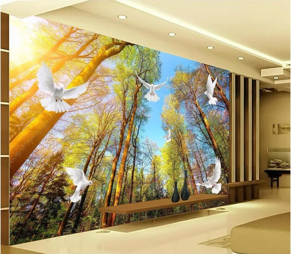 Kustom Foto Mural 3d Wallpaper Lanskap Hutan Dove Dekorasi Lukisan Kustom Foto Mural 3d Wallpaper Lanskap Hutan Dove Dekorasi Lukisan