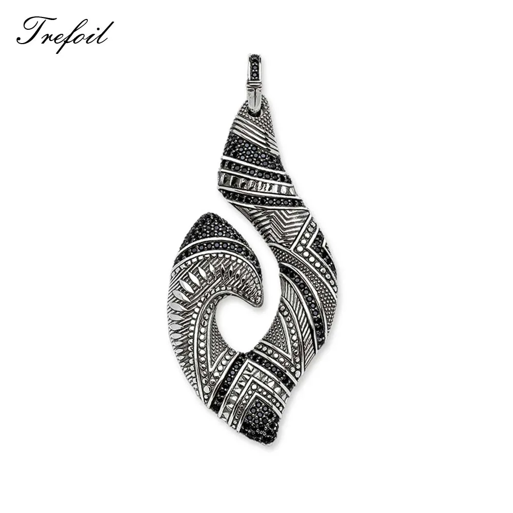 Maori Hook Кулон крючок маори череп зуб вечность, новые этнические модные ювелирные изделия трендовые 925 пробы Серебряный подарок для мужчин женщин Fit ожерелье - Окраска металла: Maori Hook