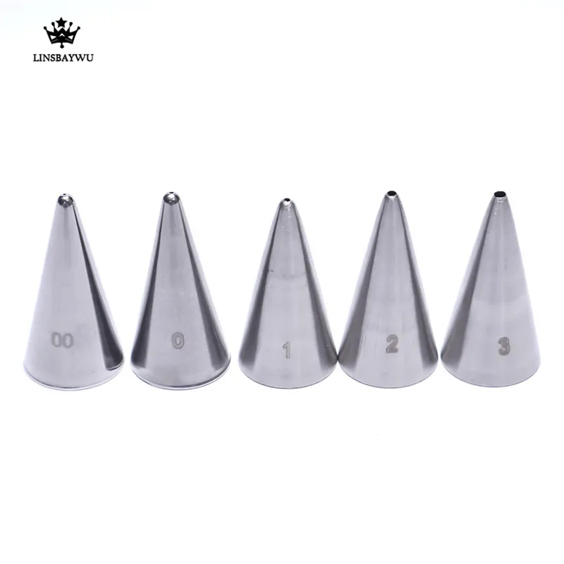 

5 Pcs Premium Stainless Steel Icing Piping Nozzles Set Cream Writing Decorating Tips Head Cake Decorating Tool Baking Pastry Tip