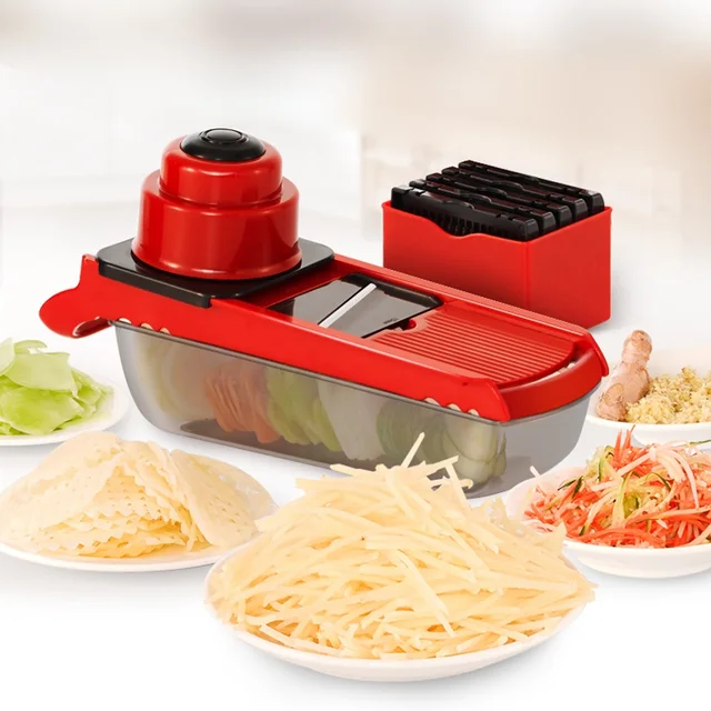 Best Offers Mandoline Slicer Fruit Vegetable Cutter Shredders with Stainless Steel Blade Manual Potato Peeler Carrot Grater Dicer Cutter