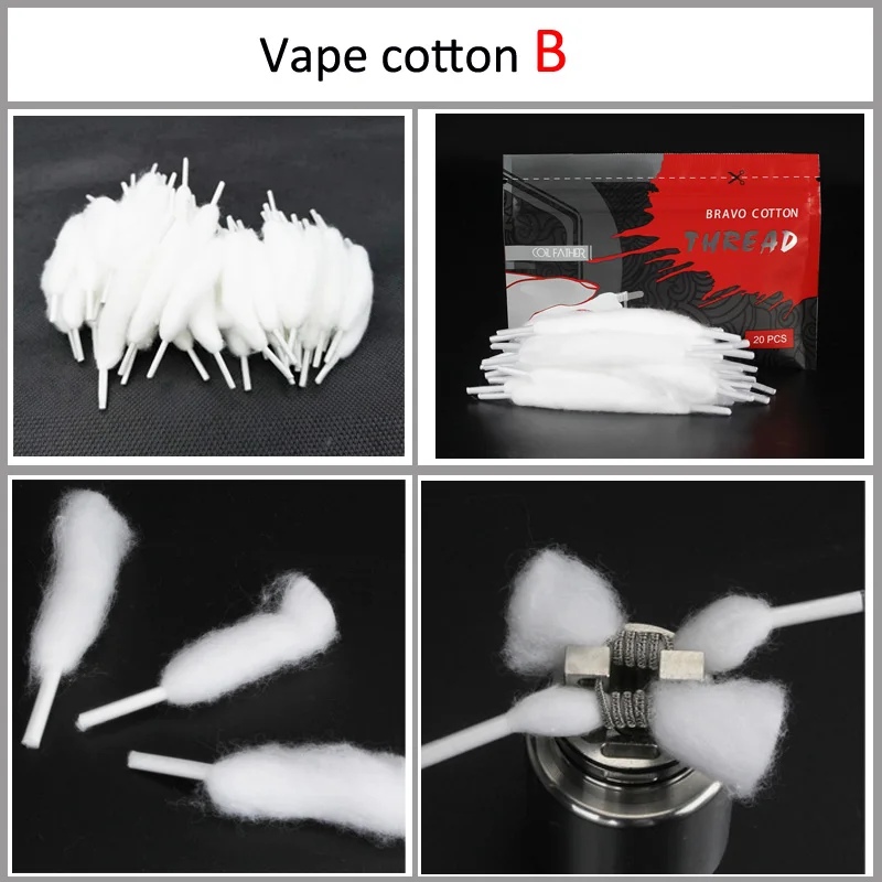 Горячая Розничная 331332 органический хлопок vape хлопок для электронных сигарет rebuildable RDA RBA DIY атомайзер набор паровой хлопок