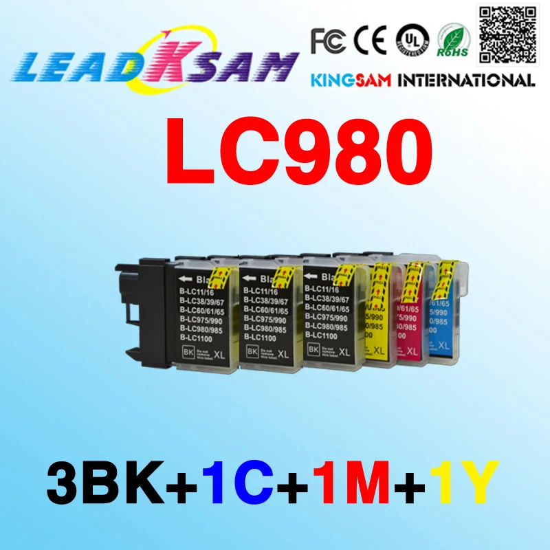3BK + 1C 1 м 1Y LC39 LC980 LC60 LC985 картриджи с чернилами совместимый для монокальция фосфат