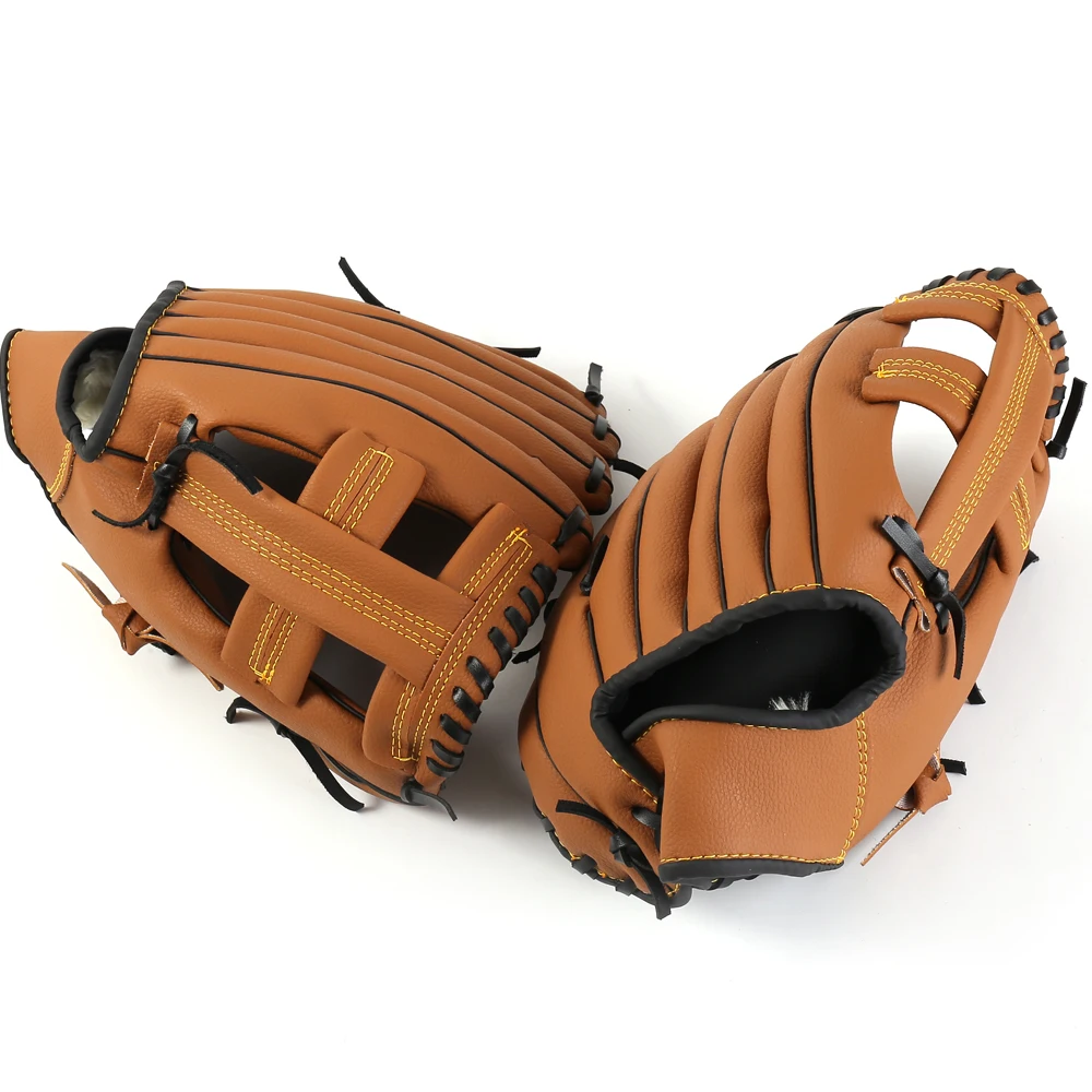 Leather Brown Baseball Glove Outdoor Sport Softball Gloves Infield Pitcher Baseball Gloves Outdoor Team Sport Practice 