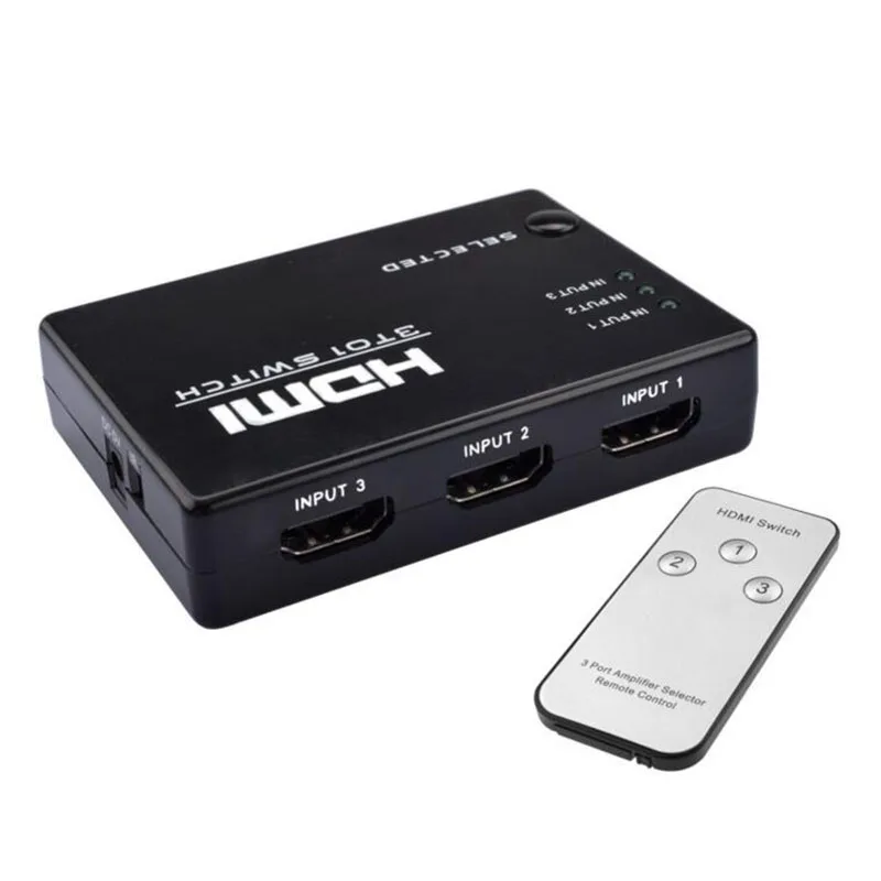 HDMI переключатель 3 cut 1 дистрибьютор три в высокой четкости с пультом