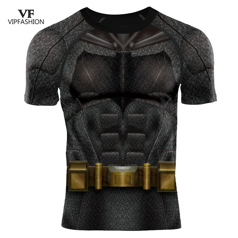 VIP модные колготки с Бэтменом, супергерои, Лига справедливости, 3D принт, короткая футболка DC Comic League 4, супер герой, фитнес, тренажерный зал, с длинным рукавом для мужчин