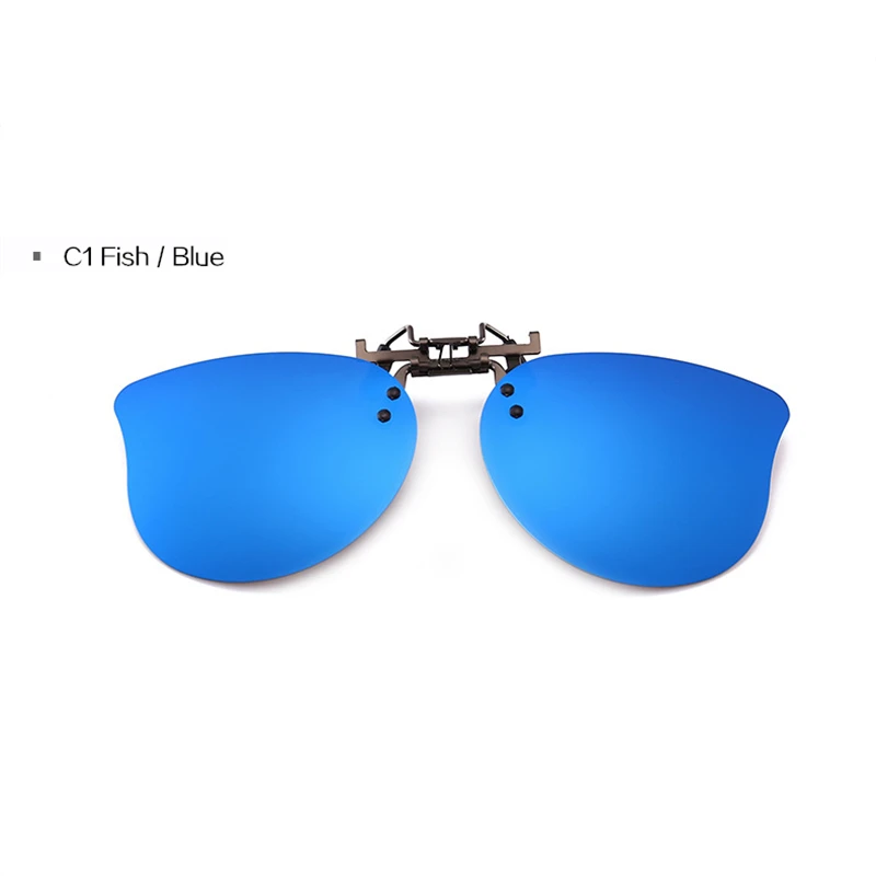UVLAIK Детские поляризованные солнцезащитные очки с зажимом для мальчиков и девочек, милые детские очки с зажимом для близорукости, Детские поляризационные солнцезащитные очки с линзами - Цвет линз: C1 Fish Blue