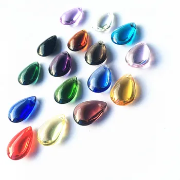 

Top Quality 50pcs Lovely 16*22mm Multicolor Crystal Glass Diy Christmas Tree Hanging Chandelier Parts For Wedding Decoration