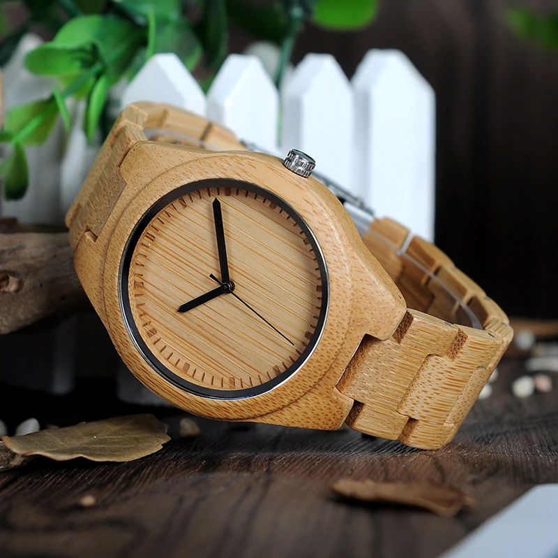BOBO BIRD WG27 Unisex Bamboo Watch Men Quartz Watches Full Bamboo Brand Designer as Best Gift For Men Women Gift Wood Box