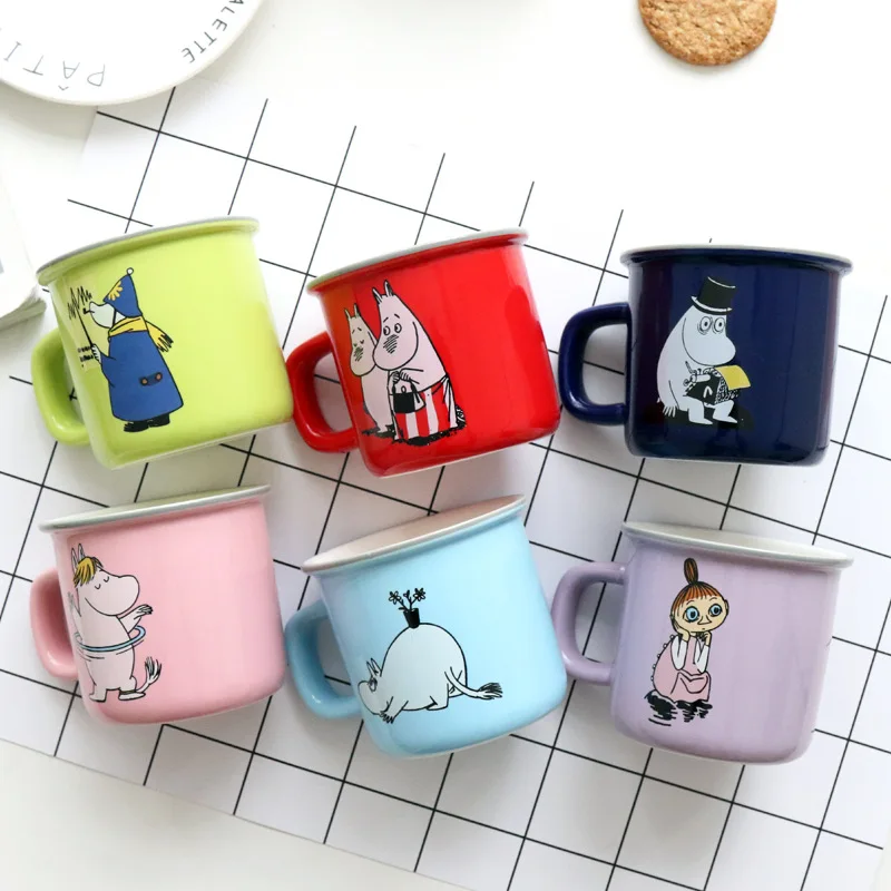 250ML Cartoon design Moomin Ceramic water mug colorful Moomin Coffee mug moomin mug 6 designs
