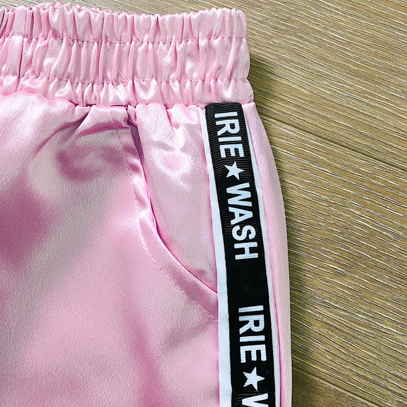 Litthing женские летние Сатиновые шаровары с изюминкой модные джоггеры брюки BF Harajuku Свободные женские брюки с большим карманом