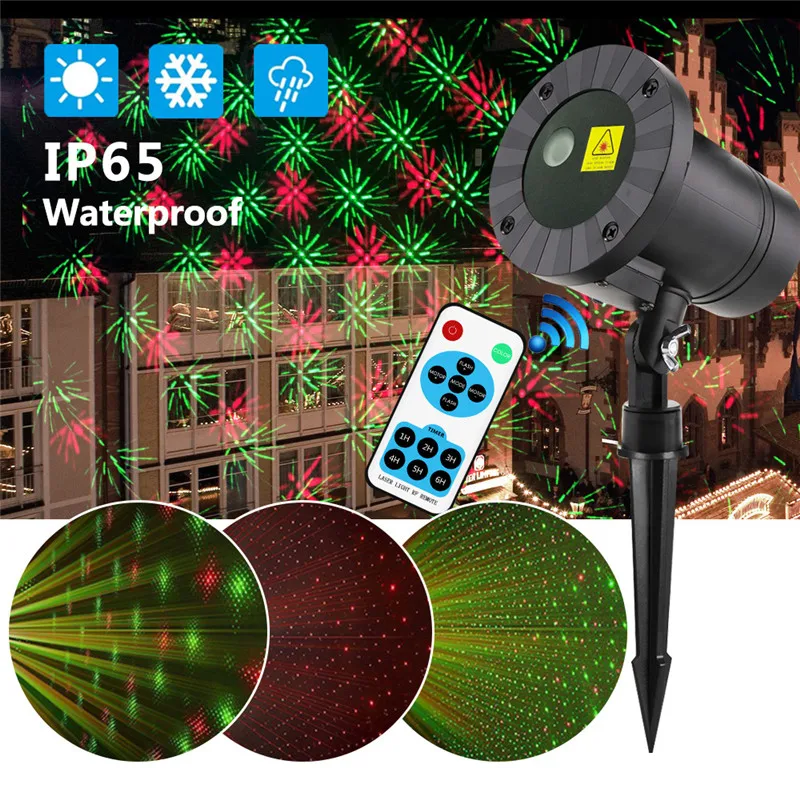 

Moving Laser Projector LED Lamp 2018 Christmas Outdoor IP65 Starry Party Garden Lights Remote Control Decorative Lawn Laser Lamp
